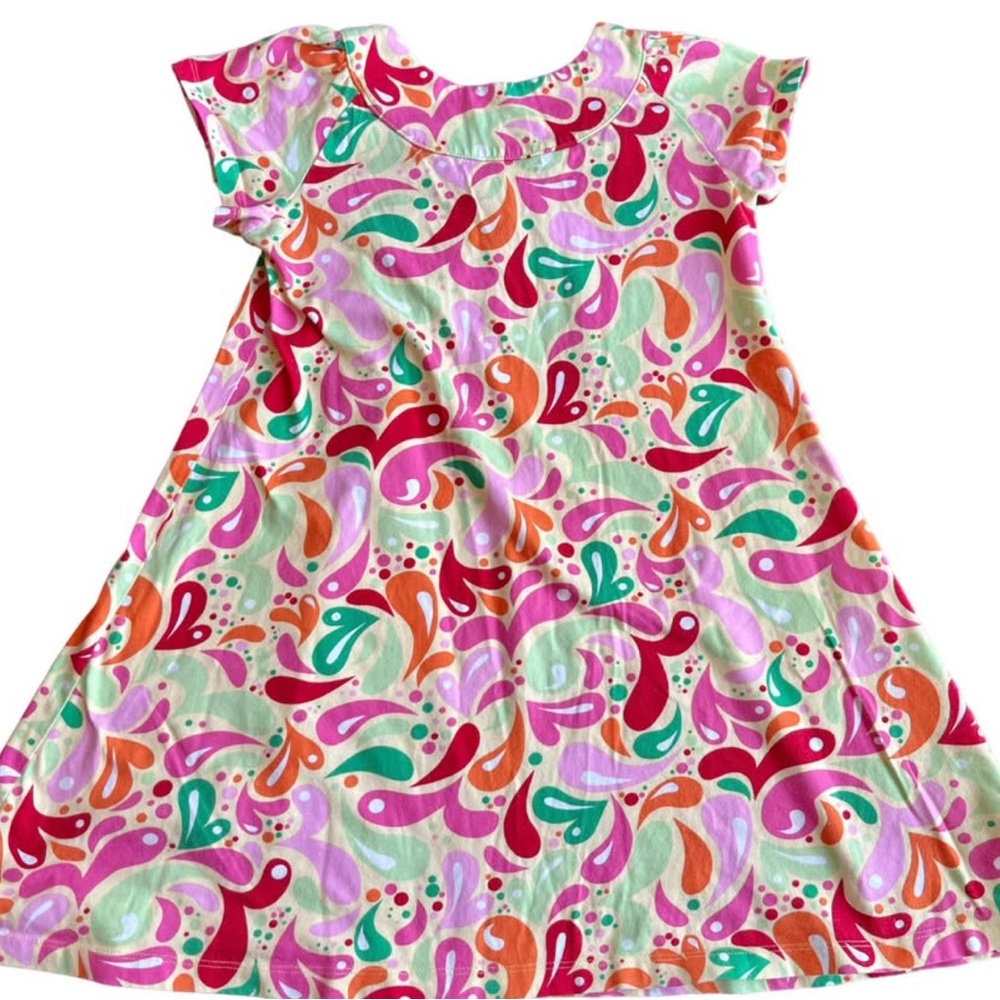 Hanna Andersson size 120(6x/7) fun print short sleeved dress - Picture 3 of 7